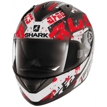 Мотошлем Shark Ridill Kengal Mat Black-Red-White M