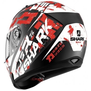 Мотошлем Shark Ridill Kengal Mat Black-Red-White M