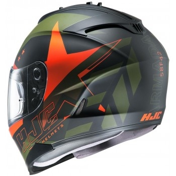 Мотошлем HJC IS-17 ARMADA MC7F Black-Green-Orange L
