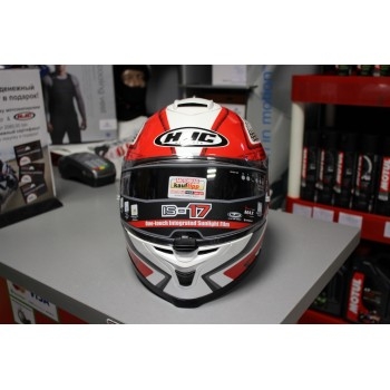 Мотошлем HJC IS-17 Tasman MC1 White-Red XL