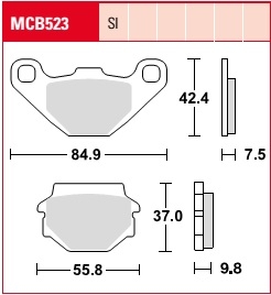 Колодки тормозные дисковые LUCAS MCB523