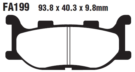 Комплект дисковых тормозных колодок для скутера - SFA199 Комплект дисковых тормозных колодок для скутера - SFA199