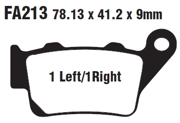 Колодки тормозные дисковые EBC SFA213HH Колодки тормозные дисковые EBC SFA213HH