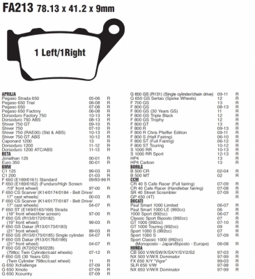 Колодки тормозные дисковые EBC SFA213HH Колодки тормозные дисковые EBC SFA213HH