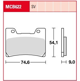 Колодки тормозные дисковые LUCAS MCB622