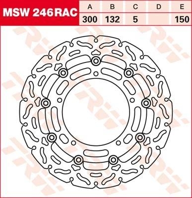 Диск тормозной TRW LUCAS MSW246 для Yamaha FZ-6/XJ6/MT-03 660/MT-09/TRACER 900