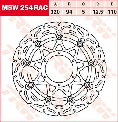 Диск тормозной LUCAS MSW254