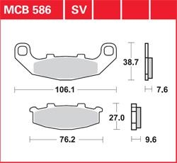Колодки тормозные дисковые LUCAS MCB586