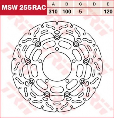 Диск тормозной LUCAS MSW255RAC