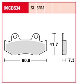 Колодки тормозные дисковые LUCAS MCB534