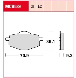 Колодки тормозные дисковые LUCAS MCB539