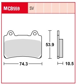Колодки тормозные дисковые TRW LUCAS MCB559