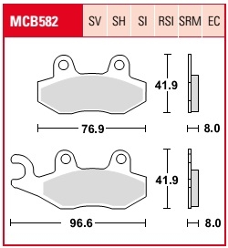 Колодки тормозные дисковые LUCAS MCB582SI Колодки тормозные дисковые LUCAS MCB582SI