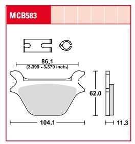 Колодки тормозные дисковые LUCAS MCB583LF
