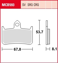 Колодки тормозные дисковые LUCAS MCB593SV