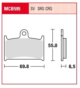 Колодки тормозные дисковые LUCAS MCB595