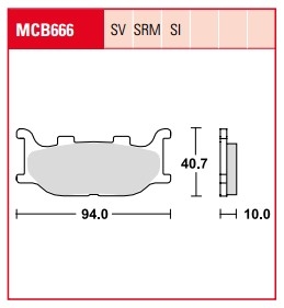 Колодки тормозные дисковые LUCAS MCB666SV