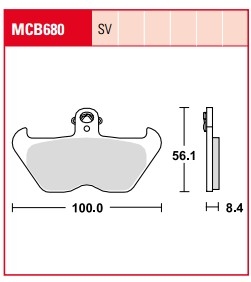 Колодки тормозные дисковые LUCAS MCB680
