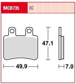Колодки тормозные дисковые LUCAS MCB735