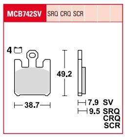 Колодки тормозные дисковые LUCAS MCB742SV