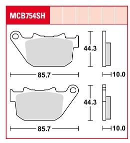 Колодки тормозные дисковые LUCAS MCB754SH
