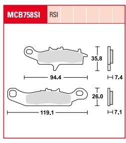 Колодки тормозные дисковые LUCAS MCB758SI