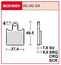 Колодки тормозные дисковые TRW LUCAS MCB789SV