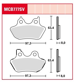 Колодки тормозные дисковые TRW LUCAS MCB777SV