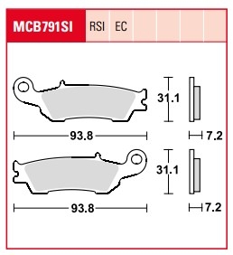 Колодки тормозные дисковые LUCAS MCB791SI