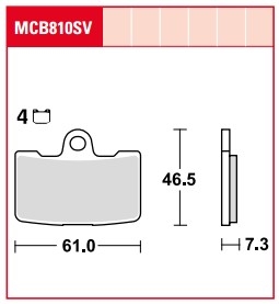 Колодки тормозные дисковые LUCAS MCB810SV