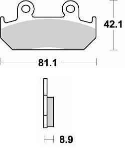 Колодки тормозные Braking BR 704CM55