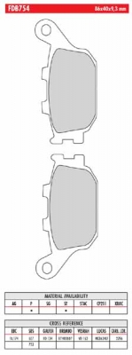 Колодки тормозные дисковые FERODO FDB754P Колодки тормозные дисковые FERODO FDB754P