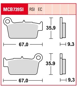Колодки тормозные дисковые LUCAS MCB739SI