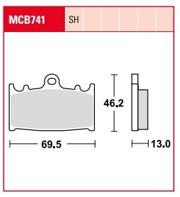 Колодки тормозные дисковые LUCAS MCB741