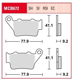 Колодки тормозные дисковые LUCAS MCB672EC