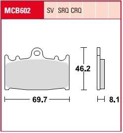 Колодки тормозные TRW LUCAS MCB602