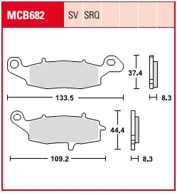 Колодки тормозные дисковые LUCAS MCB682 Колодки тормозные дисковые LUCAS MCB682