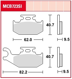 Колодки тормозные дисковые LUCAS MCB723SI