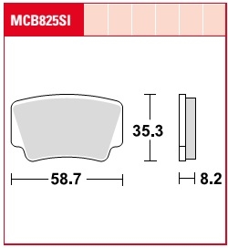 Колодки тормозные дисковые LUCAS MCB825SI