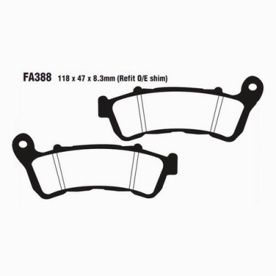 Колодки тормозные дисковые EBC FA388HH