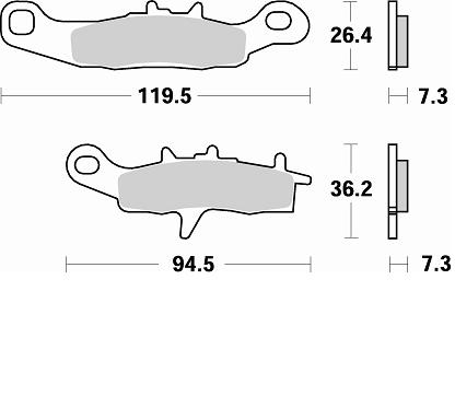 Колодки тормозные Braking BR 812CM44