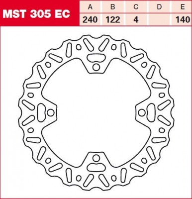 Диск тормозной LUCAS MST305EC