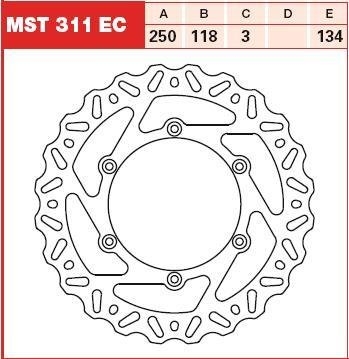 Диск тормозной LUCAS MST311EC