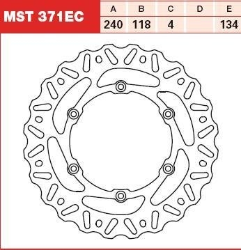 Диск тормозной LUCAS MST371EC