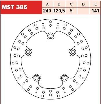 Диск тормозной LUCAS MST386