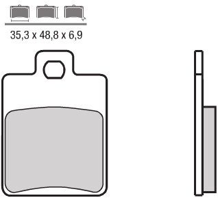 Колодки тормозные дисковые BREMBO 07019