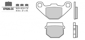 Колодки тормозные дисковые BREMBO 07026