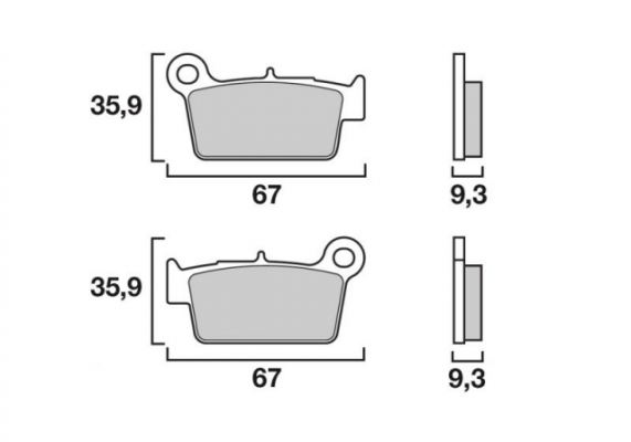 Колодки тормозные дисковые BREMBO 07YA41SD