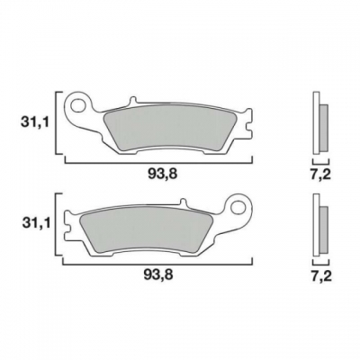 Колодки тормозные дисковые BREMBO 07YA47SD