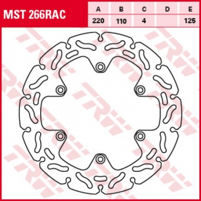 Диск тормозной TRW LUCAS MST266RAC